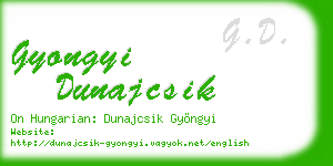 gyongyi dunajcsik business card